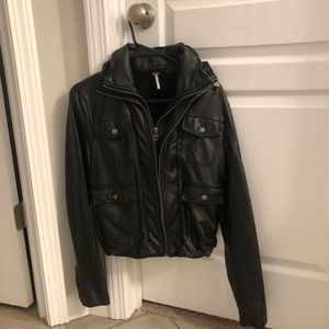 Free People vegan leather jacket!